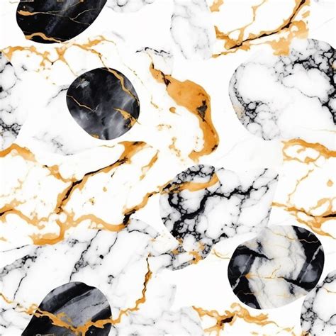 Premium AI Image | Marble pattern with black and gold accents on a ...