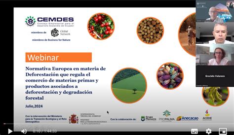 Con éxito se realizó webinar Normativa en materia de deforestación