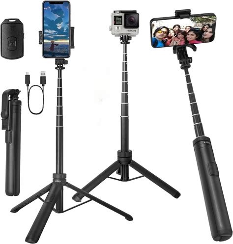 Tboneey Palo Selfie Trípode Selfie Stick Bluetooth Extensible Con