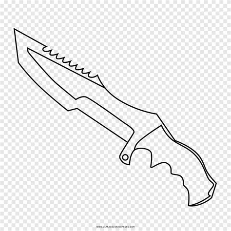 Combat Knife Silhouette Clipart