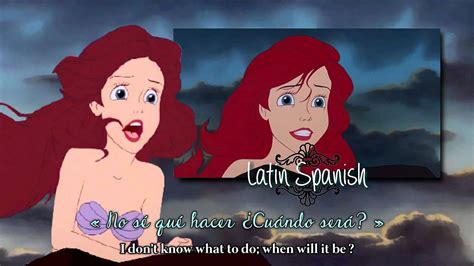 The Little Mermaid Part Of Your World Reprise One Line Multilanguage W Sandt Youtube