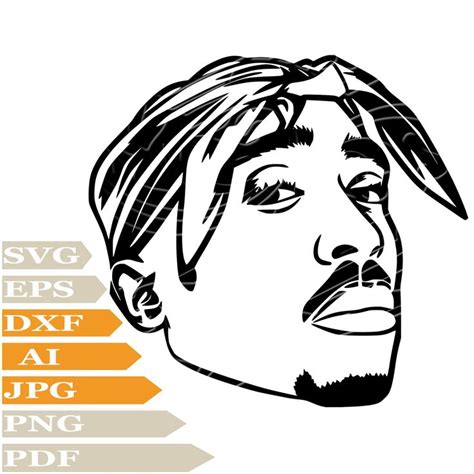 Tupac Shakur 2Pac Bundle Svg Files Image Cut For Cricut Silhouette