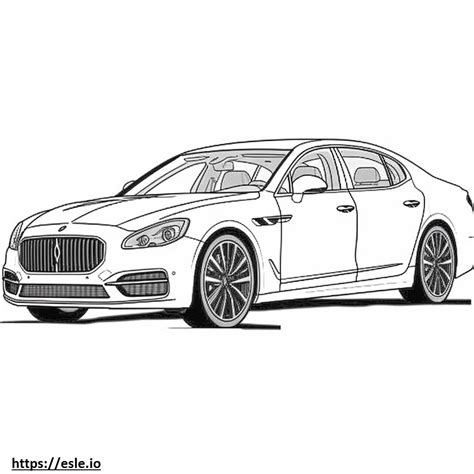 Maserati Quattroporte Gt 2024 Coloring Page