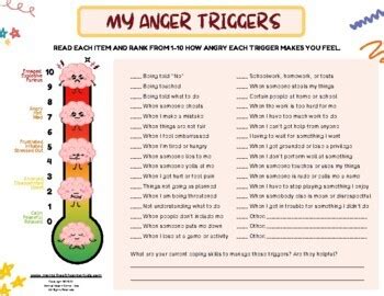 Emotional Triggers Worksheet Editable Fillable Printable Pdf ...