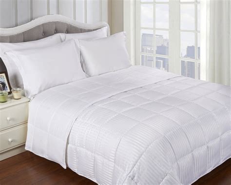 Reversible Solid And Stripes Lightweight Microfiber Comforter Blanket