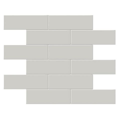 Soho Halo Grey Matte Brick Porcelain Mosaic 2x6 Tiles Direct Store