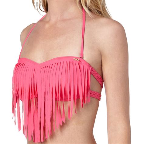 Roxy Fun Flirty Fringe Bandeau Bikini Top Women S Clothing