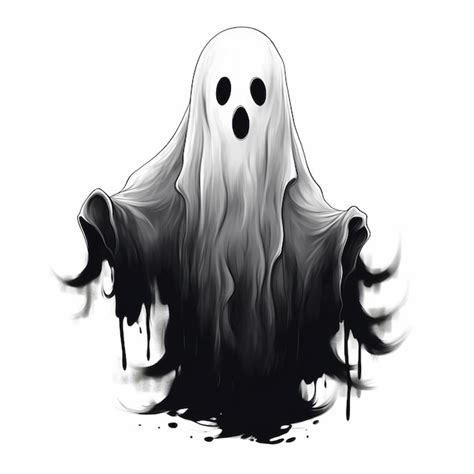 Premium AI Image | Minimalist Halloween Ghost Drawing for a Halloween ...