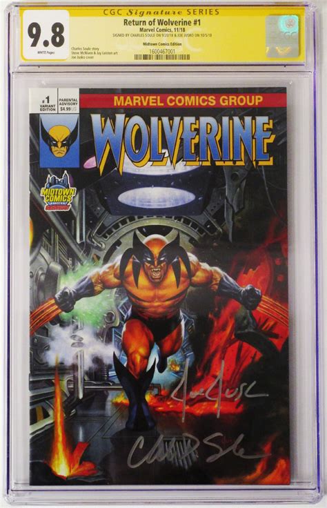 Return Of Wolverine 1 Midtown Exclusive Cover F Cgc Signature Series 9 8 Signed By Charles