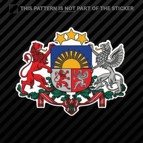 Latvian Coat Of Arms Sticker Self Adhesive Vinyl Latvia Flag LVA LV EBay