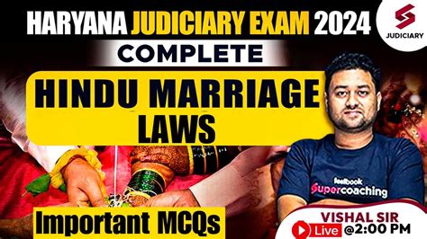 Complete Hindu Marriage Act For Haryana Judiciary Exam Hjs