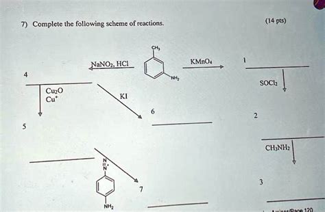 Solved Complete The Following Scheme Of Reactions Pts Naoh Hcl