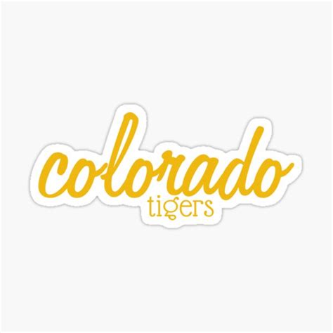 Colorado College Tigers Sticker For Sale By Mayaf08 Redbubble