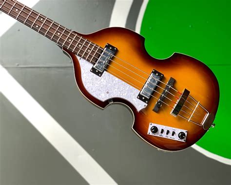 Left Handed Höfner Ignition Series Violin Bass Sunburst Reverb