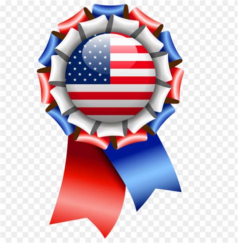 Usa Flag Rosette Ribbon Clipart Png Photo 53475 TOPpng