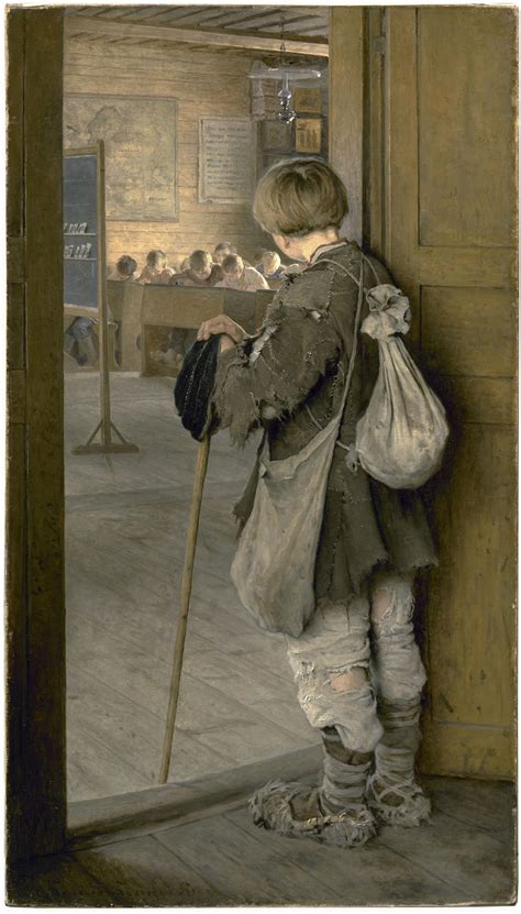 At the School Door, Nikolay Bogdanov-Belsky, 1897, [2087 x 3661] : r ...