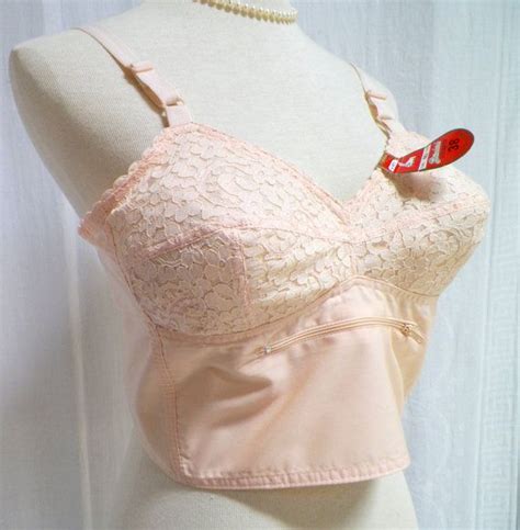 1950s Bombshell Blush Pink Bullet Bra Corset Secret Etsy Bra Bullet Bra Blush Pink