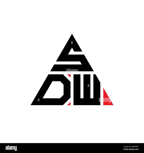 Sdw Diseño De Logotipo De Letra Triangular Con Forma De Triángulo Sdw