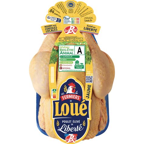 Loue Poulet Entier Fermier Jaune Label Rouge Kg Pas Cher Auchan Fr