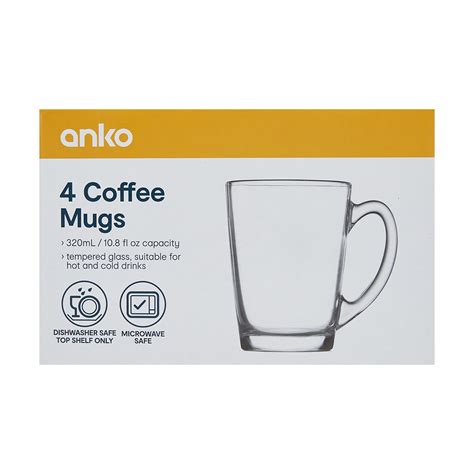 4 Pack Coffee Mugs Kmart Nz