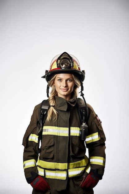 Premium Photo Firefighter In Uniform And Protective Helmet