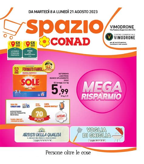 Conad Spazio Volantino Dal Agosto Al Agosto Italiano Volantino