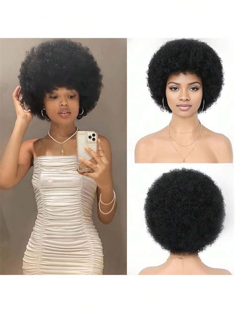 Peluca afro Peluca afro suave de los años 70 para mujeres con cabello