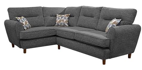 Lusso Fabric Corner Sofa With Footstool Charcoal Silver Caffreys