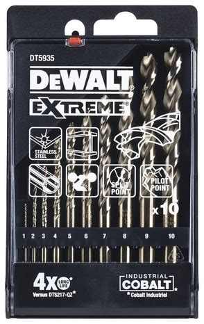 Coffret forets métal Extreme 10 pièces DT5935 QZ Brico Dépôt