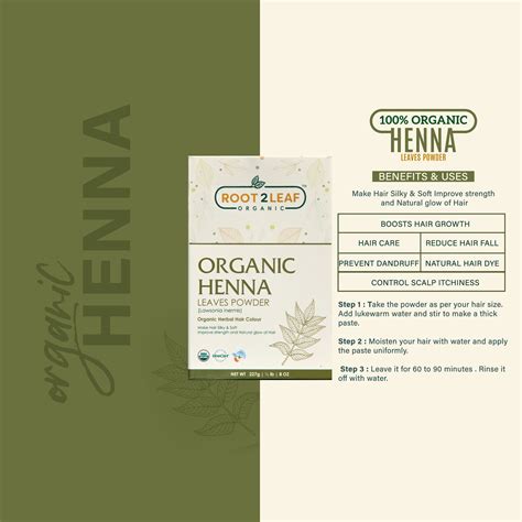 Organic Henna Powder - Root2leaf Organic