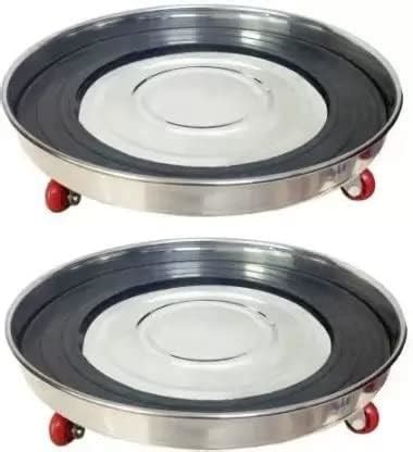 SWAURSAHA Stainless Steel Gas Cylinder Trolley With Wheels LPG Gas