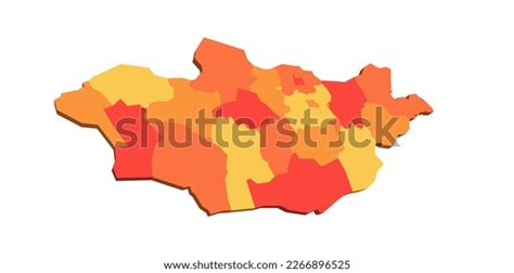 Mongolia Political Map Administrative Divisions Provinces Stock Vector ...