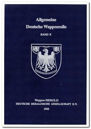 Allgemeine Deutsche Wappenrolle Band Abebooks