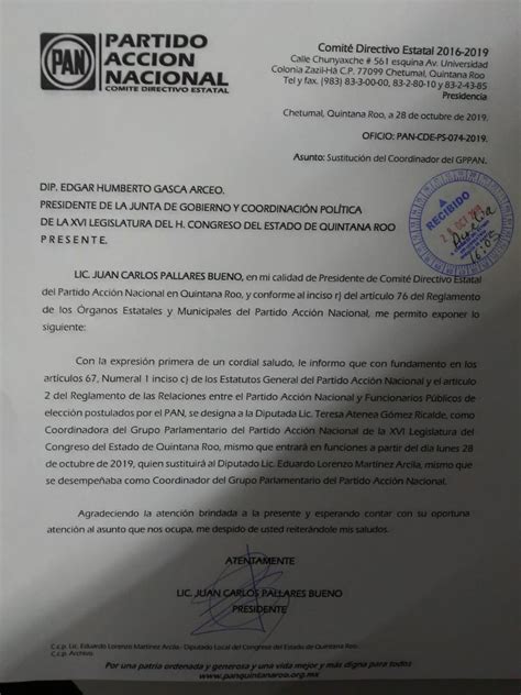 Sacan a Martínez Arcila de la Jugocopo Atenea coordinará la bancada