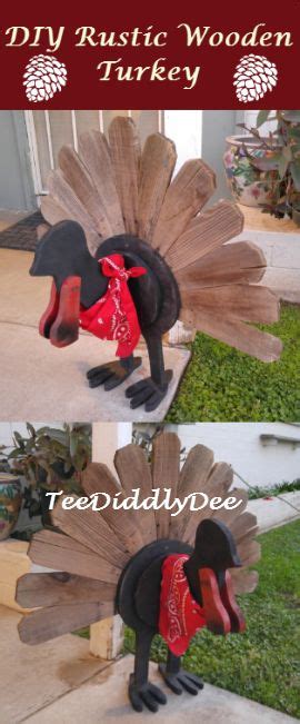 Diy Rustic Fall Wooden Turkey Thanksgiving Farmhouse Country