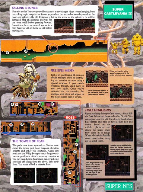 8 Bit City Super Castlevania Iv Nintendo Power Scans