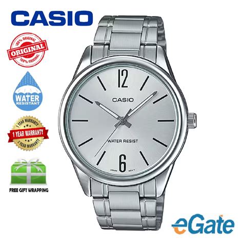 100 Original Casio MTP V005D 7B Men Analog Classic Silver Dial