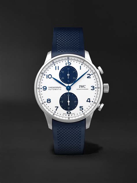 Navy Portugieser Automatic Chronograph Mm Stainless Steel And Rubber