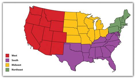 Экономические районы сша контурная карта - 90 фото
