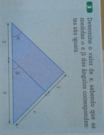 Fa A As Atividades No Caderno Determine O Valor De X Sabendo Que