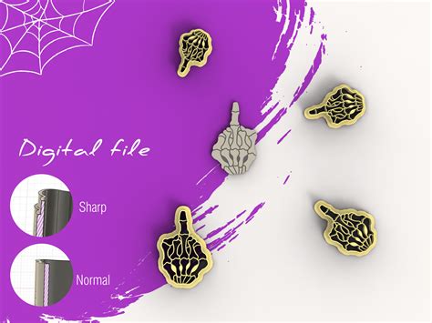 Stl File Skull Fuck Hand Haloween Clay Cutters Digital Stl File Sizes Cutter Versions