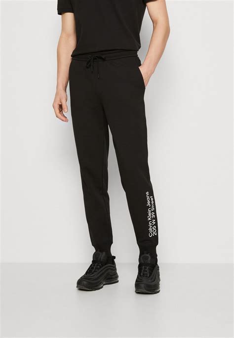 Calvin Klein Jeans Address Logo Pant Jogginghose Black Schwarz