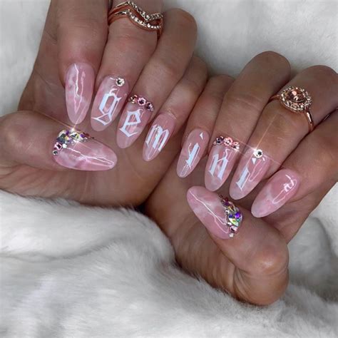 Best Gemini Nail Designs Rose Quartz Gemini Nails