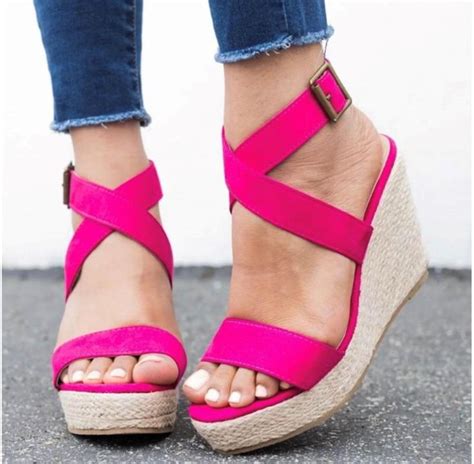 Pink Summer Style Platform Sandals