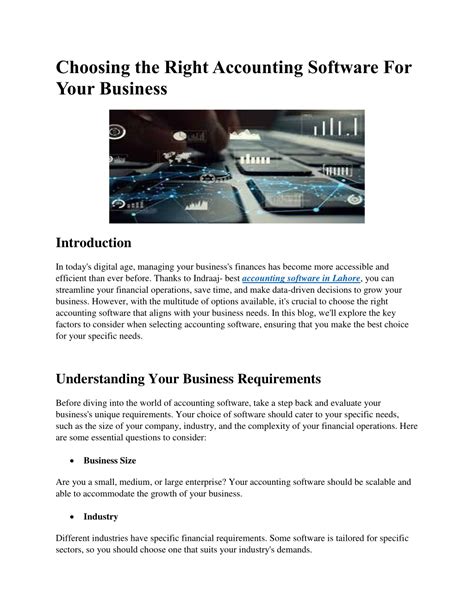 Ppt Choosing The Right Accounting Software For Your Business