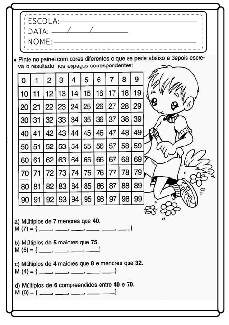 Atividade De Matematica 5 Ano Multiplicação E Divisão Braincp