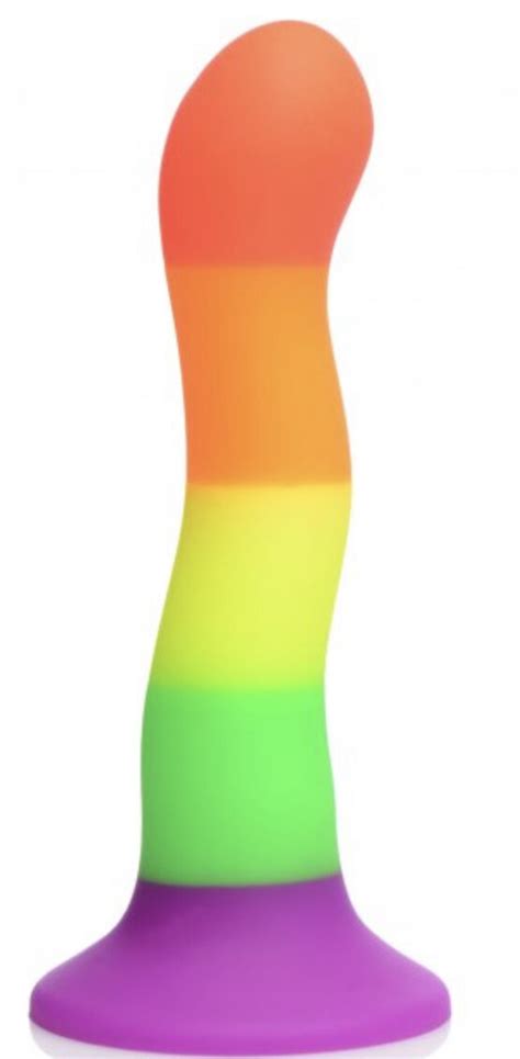 Proud Rainbow Silicone Dildo With Harness Sensation Masters
