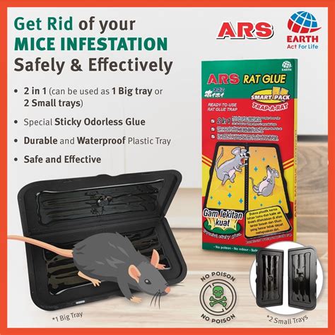 Ars Rat Glue Trap Ordorless Sticky Glue Cockroach Repellent