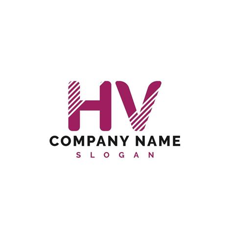 diseño del logotipo de la letra hv Ilustración de vector de logotipo