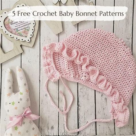 Charming Baby Bonnets - Free Crochet Patterns [Video] [Video] | Crochet baby hat patterns, Baby ...